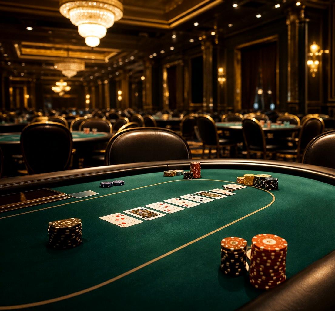 Poker tournament room